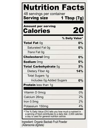 Anthony's Organic Baobab Fruit Powder 12 oz - Gluten Free & Non GMO - Buy Online on GoSupps.com