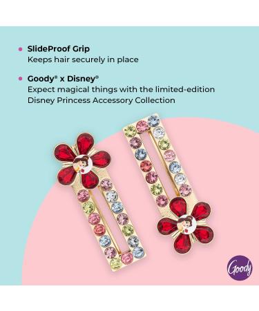 GOODY Hinge Jewel Clip - Disney Princess Belle - Slideproof Rhinestone Hair Accessory for All Hair Types - Buy Online on GoSupps.com