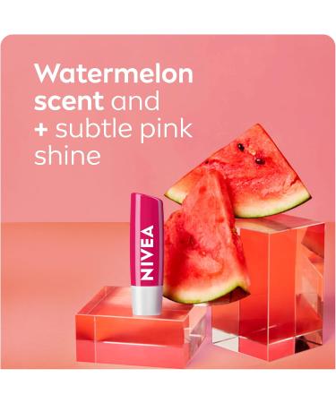 NIVEA Watermelon Shine Lip Balm (2 X 4.8g) | Subtle Pink Tinted Lip Care 24H Hydration - Buy Online on GoSupps.com