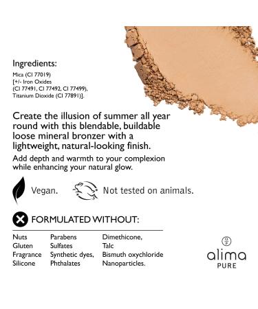 Alima Pure Matte Bronzer Powder - Talc-Free Natural Face Contour Makeup (Mauna Loa, 0.15 oz) - Buy Online on GoSupps.com