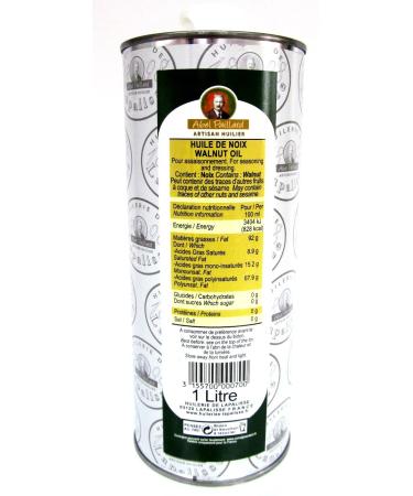 Huileries de Lapalisse 100% Walnut Oil - Premium French Oil 1 Liter - Buy Internationally - Buy Online on GoSupps.com