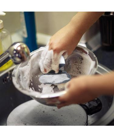 Soap Dispensing Palm Scrab Brush Dish Scrubber with Soap Dispenser - Washing Liquid Dish Brush Soap Pot Shorts Handle Washing Brush Dishwashing Pot Brush for Kitchen Riastvy Light Gray - Buy Online on GoSupps.com