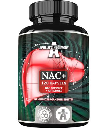 NAC+ 600 mg-N-acetyl L-cysteine and artichoke extract 120 vegan capsules 4-month supply amino acid dietary supplements to support the liver by Apollo's Hegemony