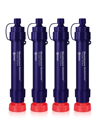 Membrane Solutions Water Filter Straw WS02, Detachable 4-Stage 0.1-Micron Portable Water Filter Camping, 5,000L Water Purifier Survival Gear and Equipment for Hiking Camping Travel and Emergency 4 Pack - Buy Online on GoSupps.com