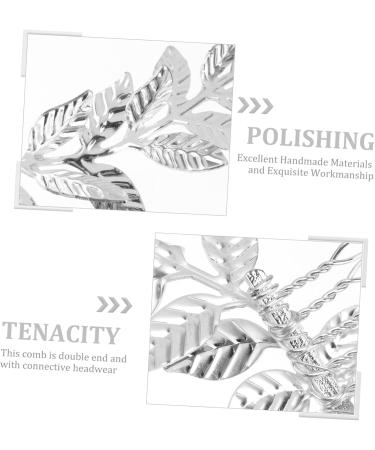 Angoily Bridal Comb for Wedding Silver Leaf Hair Comb Wedding Hair Clip Goddess Headpiece Wedding Hair Comb Silver Retro Hair Combs Bridal Hair Clip Bride Manual Hair Accessories - Buy Online on GoSupps.com