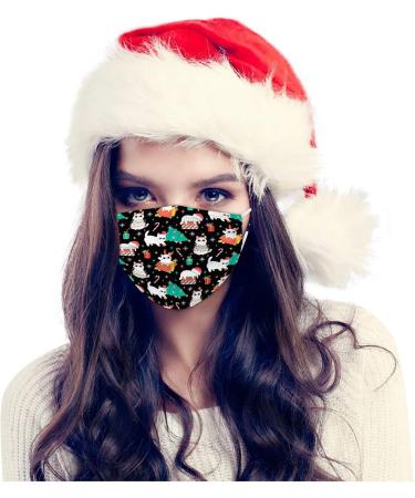 50PC Christmas Disposable Face_Mask for Adults Women Men with Winter Cute Colored Design Holiday Theme 3ply Breathable (#24) - Buy Online on GoSupps.com