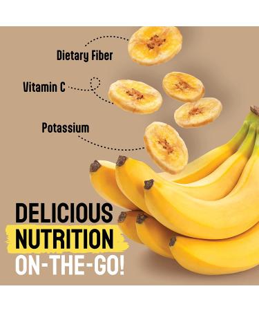 Healthy Banana Chips Dried Slices - 12 Pack - Sweet Crispy Snacks for Adults & Kids - 100% Pure Dehydrated Bananas - 4 oz Bags - Buy Online on GoSupps.com