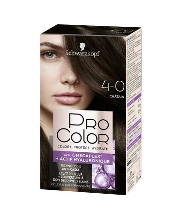 Schwarzkopf - Pro Color - Permanent Hair Color - Anti-Breakage - Colors, Protects and Moisturizes - Omega Plex Technology - Extra Long-Lasting Hold - Brown 4.0, 1 Unit (Pack of 1)