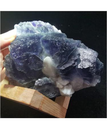Natural Crystal Rough 1109.7gRare Purple Blue Ladder Fluorite and Crystal columnar paragenetic Specimen Quartz gem Stone Furniture ERBRA - Buy Online on GoSupps.com