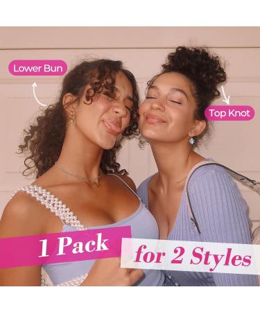 REECHO Messy Bun Hair Piece - Large Curly Wave Fake Bun Updo Hairpiece for Women, Light Blonde Wavy Color - Buy Online on GoSupps.com