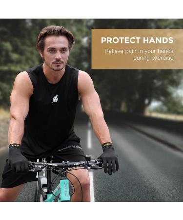 Compression Gloves for Pain Relief | Copper Infused Arthritis Gloves for Women & Men | Full Finger Supportive Therapy Gloves - Large - Buy Online on GoSupps.com