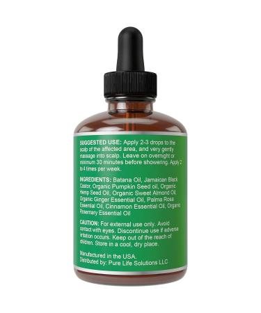Batana Oil for Hair Growth - Jamaican Black Castor & Pumpkin Seed Oil | Vegan Strengthening & Moisturizing Serum for Men & Women | Scalp Treatment for Weak Dry Hair - 1oz - Buy Online on GoSupps.com