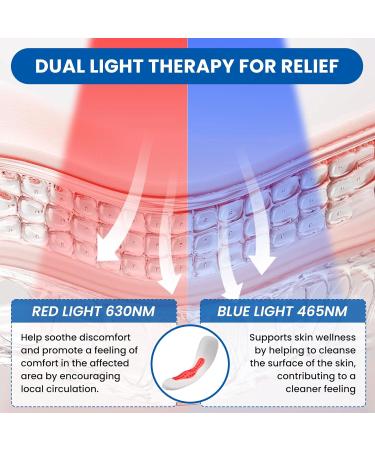 Red Light Therapy for Hemorrhoid Pain Relief Portable Red Light Hemorrhoid Therapy Device for Itching & Swelling Relief Rechargeable at-Home Care - Buy Online on GoSupps.com