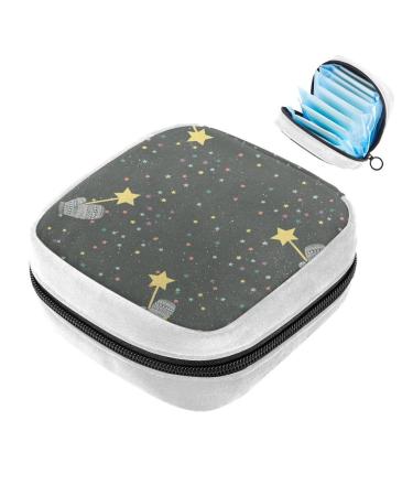 GIAPB Sanitary Napkin Storage Bag Period Bag Tampon Bag Makeup Bag Pad Pouch Winter Pattern Color4034