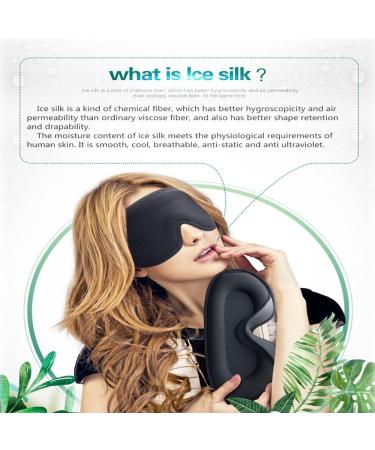 3D Contoured Sleep Mask for Men Women - Adjustable Strap, Breathable Silk Cotton Satin - Block Out Light - Ideal for Sleeping, Travel, Yoga - Black - Buy Online on GoSupps.com