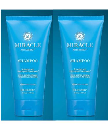 TWO PACK of Miracle Anti-Aging Shampoo 12 oz with European Capauxein Hair and Follicle Therapy (12 oz) 2 Fl Oz (Pack of 1)