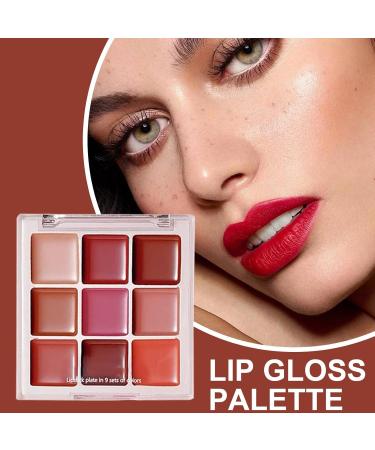 Lip Gloss Palettes - Lip Gloss Palette | Usura Long 9 Colors Earringless Moisturizer & Box for Special Drying Occasions for Daily Party - Buy Online on GoSupps.com