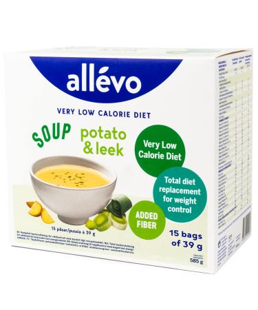Potato -leek soup - low -calorie meal replacement - support in diet weight loss & weight control - 15 portions - All vo by alpha foods