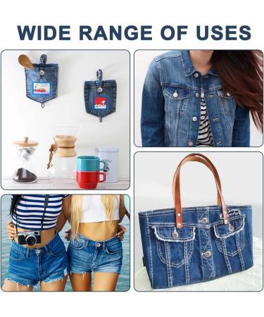 16-Piece Jean Buttons Set for Loose Jeans | No Sew, No Tools Needed | Instant Snap Tack Replacement | Reusable & Adjustable Metal Pants Button | Silver - Buy Online on GoSupps.com