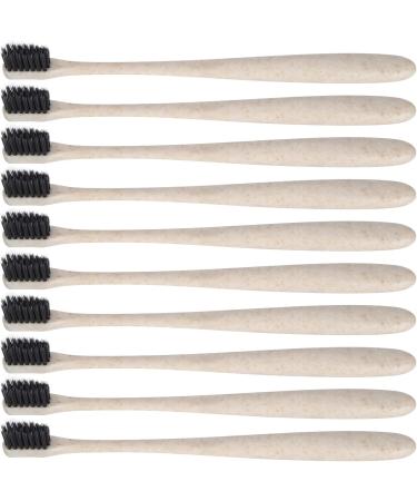 Travel Toothbrush Set - 50 Disposable Wheat Straw Toothbrushes with Portable Tube | Eco-Friendly Oral Care Essentials - Buy Online on GoSupps.com