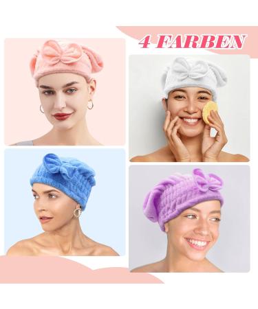 Scettar 4-Piece Hair Turban Towel Set | Microfiber Quick-Dry & Super Absorbent - Ideal for All Hair Types - Buy Online on GoSupps.com