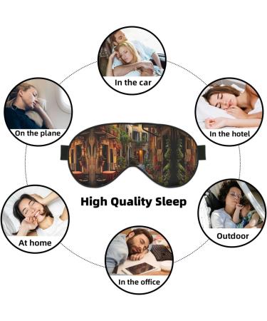 SSIMOO Italian Old Street Print Eye Mask | Ultra-Soft Light-Blocking | Optimal Comfort & Restful Sleep | International Shipping - Buy Online on GoSupps.com
