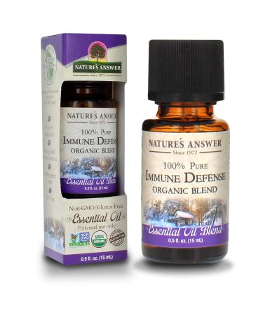 Nature's Answer 100% Pure Organic Essential Oil Blend, 0.5-Ounce, Aroma Defense Immune Defense