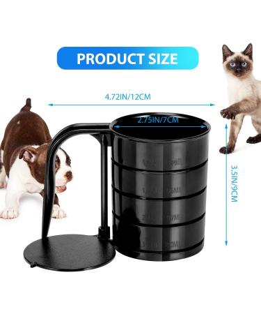 Pet Food Scoop with Measuring Lines - Injection Molded Plastic Cup for Dogs, Cats, Birds - Dishwasher Safe - 1 C, 3/4 C, 1/2 C, 1/4 C - Buy Online on GoSupps.com