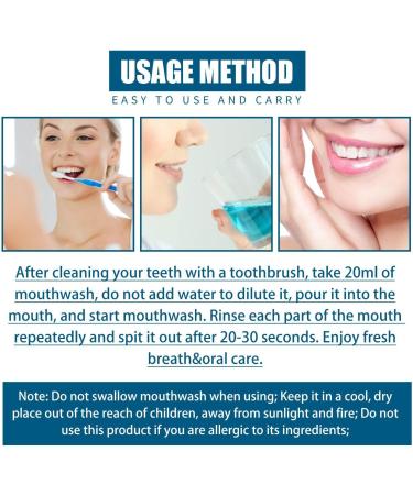 Xirujnfd Shiny Teeth Mouthwash - Teeth Whitening Calculus Removal & Sensitive Teeth Care - Organic Solution for Bad Breath (1PC) - Buy Online on GoSupps.com