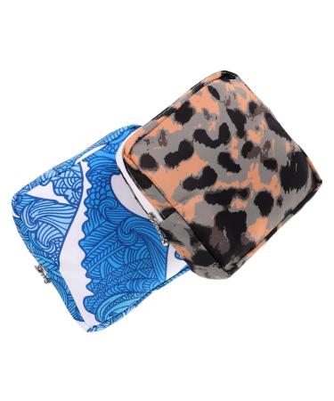 ABOOFAN 2 STK cosmetic bag wallet Small pocket for menstrual bandages Period cushion bag with zipper People Pad Bag Small make -up pocket ladies' bond cotton trumpet