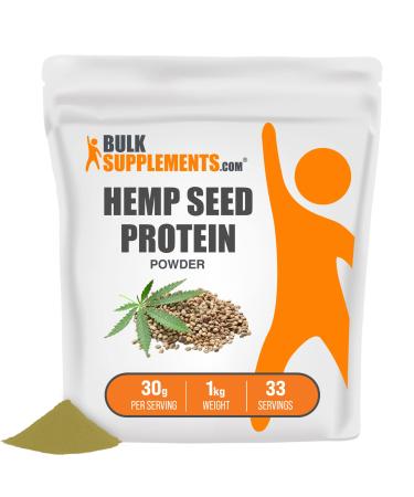 BULKSUPPLEMENTS.COM Hemp Powder - Vegan Protein Powder - Unsweetened Protein Powder - Superfood Protein Powder (1 Kilogram - 2.2 lbs)
