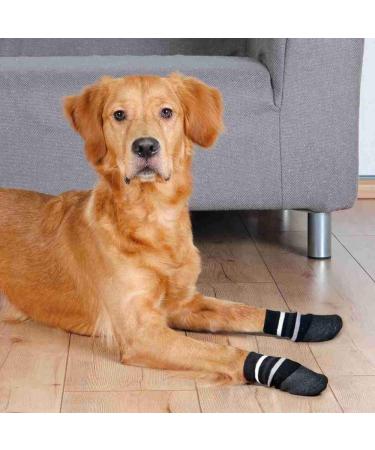 Trixie 19522 Anti-Slip Dog Socks (S-M) - 2 Pcs Black | International Shipping Available - Buy Online on GoSupps.com