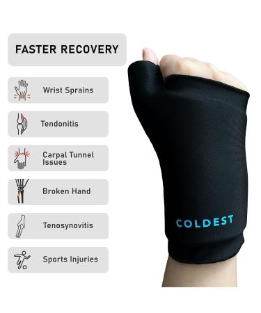 Coldest Thumb Wrist Ice Pack 360 - Adjustable Hand Support Brace for Carpal Tunnel, Arthritis, Tendonitis - Hot Cold Therapy Gel Pack (Large) - Buy Online on GoSupps.com