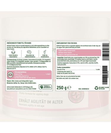AniForte Senior Active - Minerals and vitamins for Senior Dogs supports memory and heart function (250g) - Buy Online on GoSupps.com