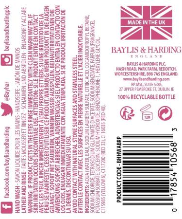 Baylis & Harding Anti-Bacterial Hand Wash Bundle - 9 Bottles, Rhubarb & Pink Pepper/Aloe Tea Tree & Lime, Vegan Friendly - 6 x 500ml + 3 x 500ml - Buy Online on GoSupps.com
