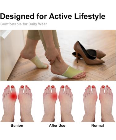 2 Pairs Hallux Valgus Correction Socks with Gel Pad - Bunion Relief for Men & Women | Large Toe Joint Protection - Buy Online on GoSupps.com