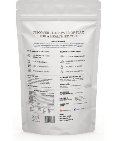 Ramam Linseed 400 gm 100 natural raw flax seeds to eat High dietary fiber Rich in Magnesium Helps manage blood sugar levels and heart health Helps 1 count Pack of 1 - Buy Online on GoSupps.com