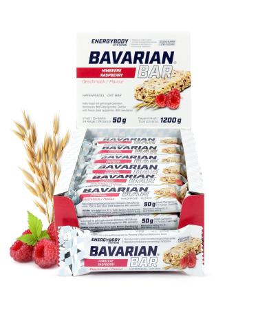 Energybody Bavarian Bar Hafer bar "Raspberry" 24 x 50 g/energy bar without chocolate/energy-generating cereal bar for leisure & profession/carbohydrate bar for endurance and strength training