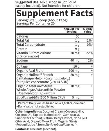 Garden of Life Grass Fed Collagen Super Beauty - Blueberry Acai 9.52 oz | High-Quality Collagen Supplement - Buy Online on GoSupps.com