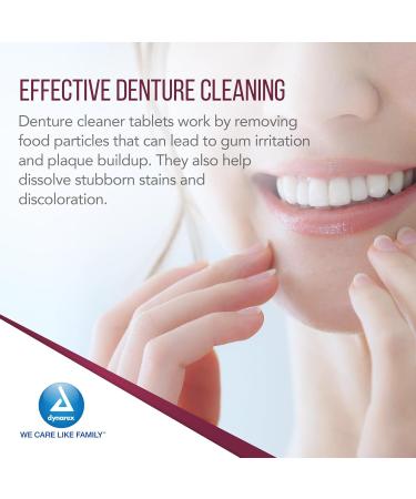 Dynarex Denture Cleanser Tablets - Peppermint Odor & Stain Removal - 40 Individually Wrapped Tablets per Box - Case of 24 Boxes - International Shipping Available - Buy Online on GoSupps.com