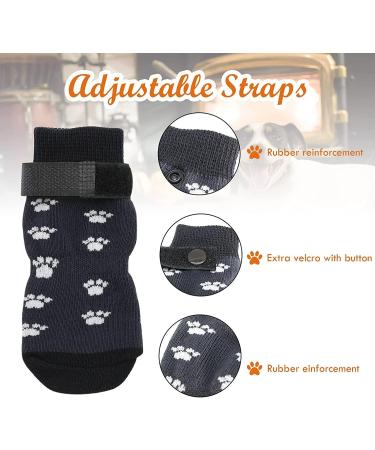 WUBAYI Anti Slip Dog Socks - Dog Grip Socks with Straps Traction Control for Indoor on Hardwood Floor Wear Pet Paw Protector for Small Medium Large Dogs (S) - Buy Online on GoSupps.com