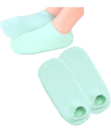 Verdant Touch Moisturizing Gel Foot Socks Reusable Nourishing Gel Socks for Remove Dry Cracked Skin Green - Buy Online on GoSupps.com