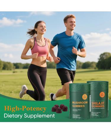 Xuore Bundle of Himalayan shilajit &Mushroom Gummies Supplement 3000 mg shilajit Lions Mane Reishi Cordyceps no Added Sugar lab Tested 75%+ fulvic Acid 92+ Minerals One Supplement(1 Package). - Buy Online on GoSupps.com