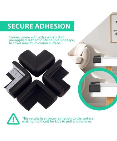 10Pcs Extra Thick Furniture Table Edge & Corner Guard | Baby Proofing Bumper Protector - Jumbo Size Value Pack (Black) - Buy Online on GoSupps.com