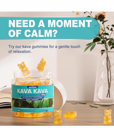 2Pack Kava Kava Gummies, Sugar Free Calm Gummies w/Rhodiola Rosea, Ashwagandha, L-Theanine, GABA, Melatonin-Free Kava Blend for Relaxation, Calm and Focus - Alternative to Kava Powder Capsules, Vegan 60 Count (Pack of 2) - Buy Online on GoSupps.com