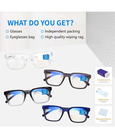 Blue Light Blocking Computer Glasses - Unisex Nerd Reading Gaming Eyewear - Buy Online on GoSupps.com