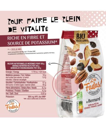 Dried Fruit FADAS Pecans Apples Raisins Cherries Organic 125 g - Buy Online on GoSupps.com