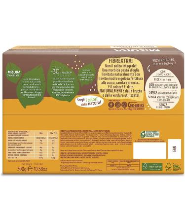  Italian Gourmet E.R. Misura Cornetti Fibrextra Arancia Fibrextra Pack of 12 orange carrot and pumpkin croissants 100% wholemeal flour 300 g + 400 g - Buy Online on GoSupps.com