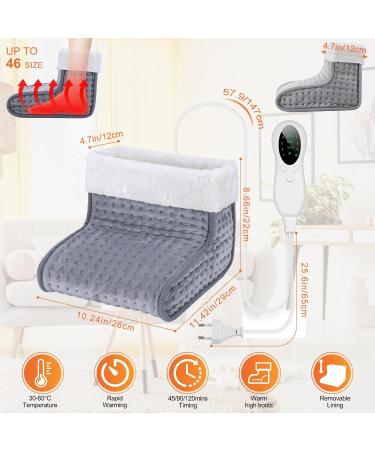 Buy Bute Electric Foot Warmers - Washable Lining 30-60 Fast Heating 10 Adjustable Temperatures Dark Gray - International Shipping - Buy Online on GoSupps.com