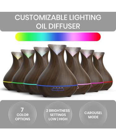 Everlasting Comfort Essential Oil Diffuser (400ml) - Aromatherapy Diffuser for Large Rooms 7 LED Colors Quiet & Auto Shut-Off - Perfect Home Scent Solution - Buy Online on GoSupps.com